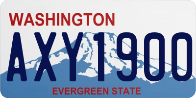 WA license plate AXY1900