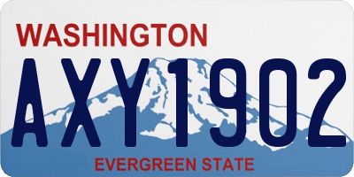 WA license plate AXY1902