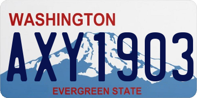 WA license plate AXY1903