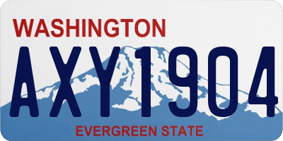 WA license plate AXY1904