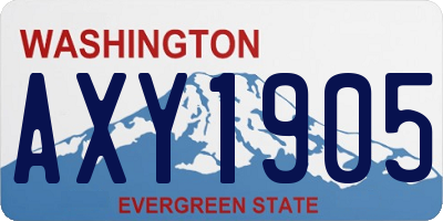 WA license plate AXY1905