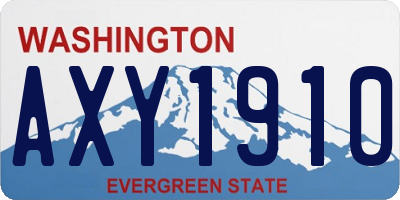 WA license plate AXY1910