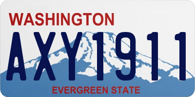 WA license plate AXY1911