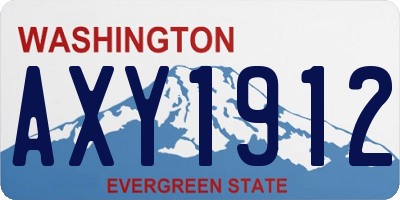 WA license plate AXY1912