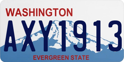 WA license plate AXY1913