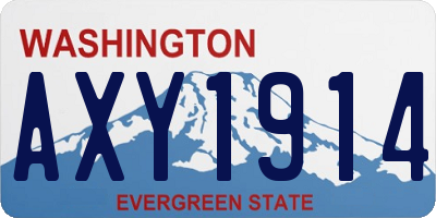 WA license plate AXY1914