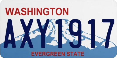 WA license plate AXY1917