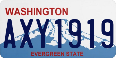 WA license plate AXY1919