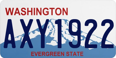 WA license plate AXY1922