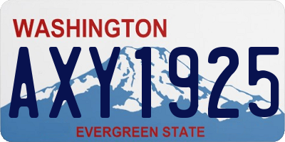 WA license plate AXY1925
