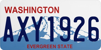 WA license plate AXY1926