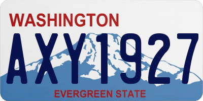 WA license plate AXY1927
