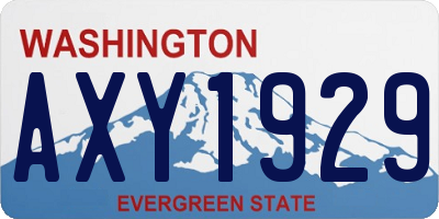 WA license plate AXY1929