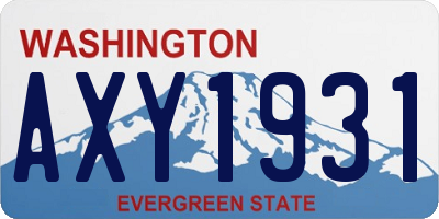 WA license plate AXY1931