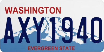 WA license plate AXY1940