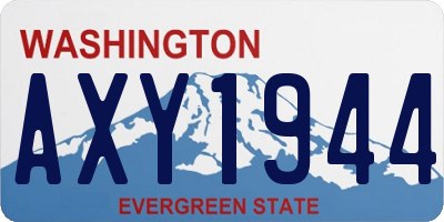 WA license plate AXY1944