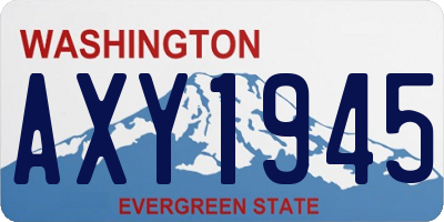 WA license plate AXY1945