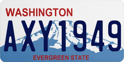WA license plate AXY1949