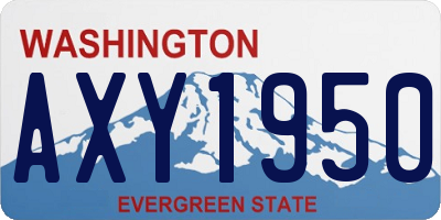 WA license plate AXY1950