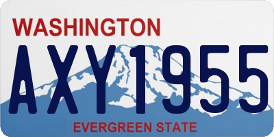 WA license plate AXY1955