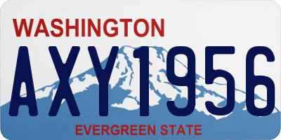 WA license plate AXY1956