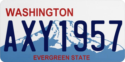 WA license plate AXY1957