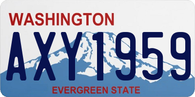 WA license plate AXY1959