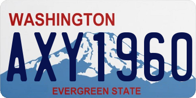 WA license plate AXY1960