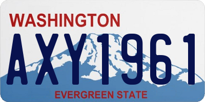 WA license plate AXY1961