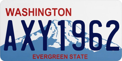 WA license plate AXY1962