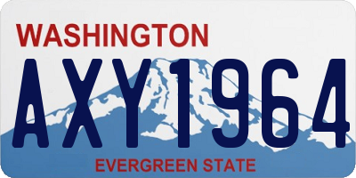 WA license plate AXY1964
