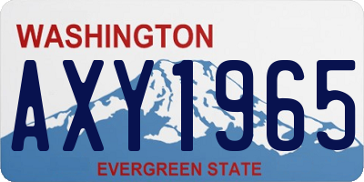 WA license plate AXY1965