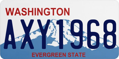 WA license plate AXY1968