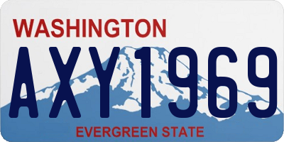 WA license plate AXY1969