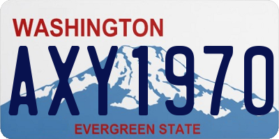 WA license plate AXY1970
