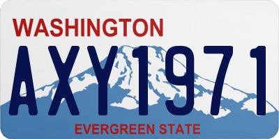 WA license plate AXY1971