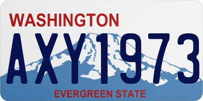 WA license plate AXY1973