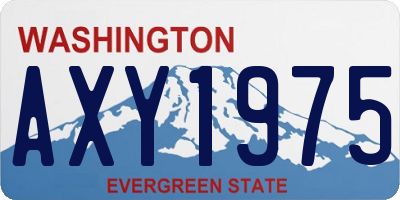 WA license plate AXY1975