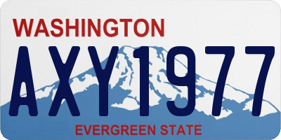 WA license plate AXY1977