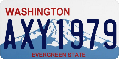 WA license plate AXY1979