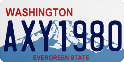 WA license plate AXY1980