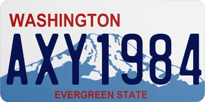 WA license plate AXY1984