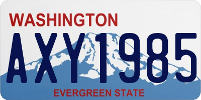 WA license plate AXY1985