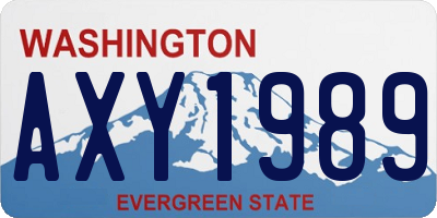 WA license plate AXY1989