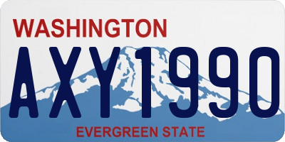 WA license plate AXY1990