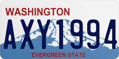 WA license plate AXY1994