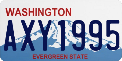 WA license plate AXY1995