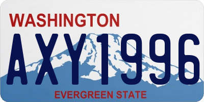 WA license plate AXY1996
