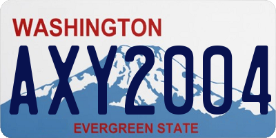 WA license plate AXY2004