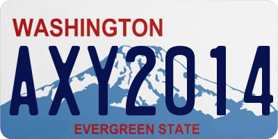 WA license plate AXY2014
